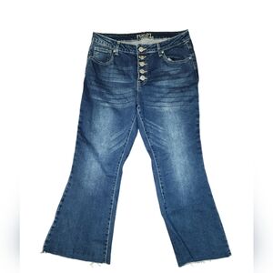 CROP JEANS HIGH WAIST SIZE 12 RUE 21